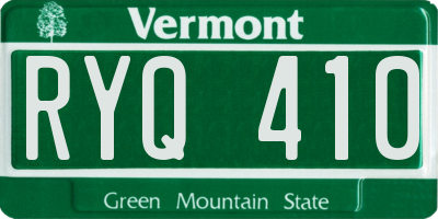 VT license plate RYQ410