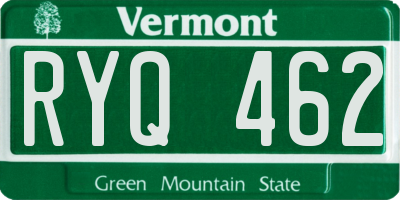 VT license plate RYQ462
