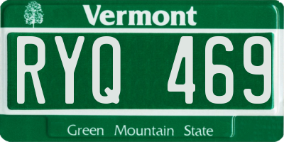 VT license plate RYQ469