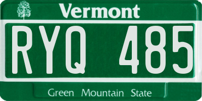 VT license plate RYQ485