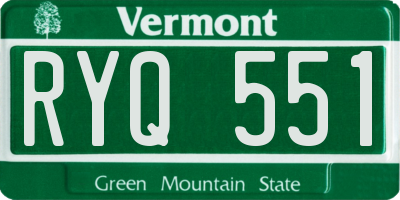 VT license plate RYQ551