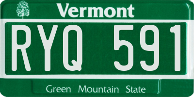 VT license plate RYQ591