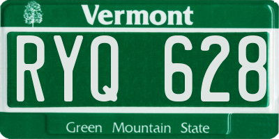 VT license plate RYQ628