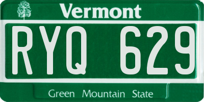 VT license plate RYQ629