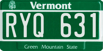 VT license plate RYQ631