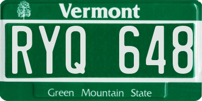 VT license plate RYQ648