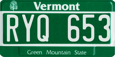 VT license plate RYQ653