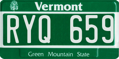 VT license plate RYQ659