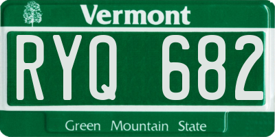 VT license plate RYQ682
