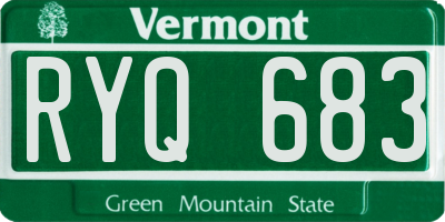 VT license plate RYQ683