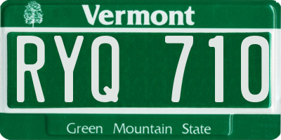 VT license plate RYQ710
