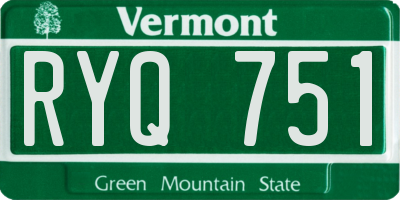 VT license plate RYQ751
