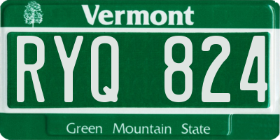 VT license plate RYQ824
