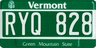 VT license plate RYQ828