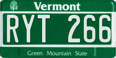 VT license plate RYT266