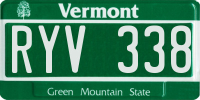 VT license plate RYV338