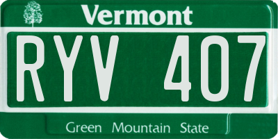VT license plate RYV407