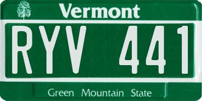 VT license plate RYV441