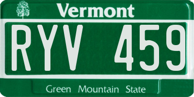 VT license plate RYV459
