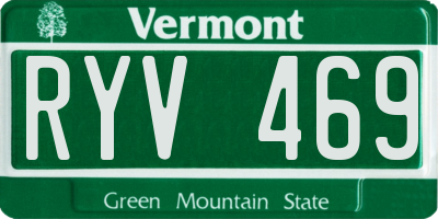 VT license plate RYV469