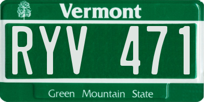 VT license plate RYV471