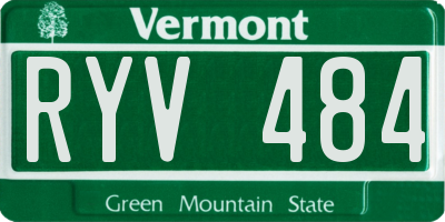 VT license plate RYV484
