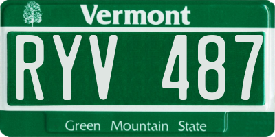VT license plate RYV487