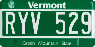 VT license plate RYV529