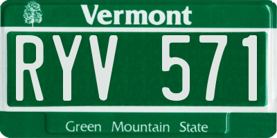 VT license plate RYV571
