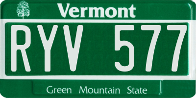 VT license plate RYV577
