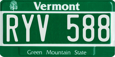 VT license plate RYV588