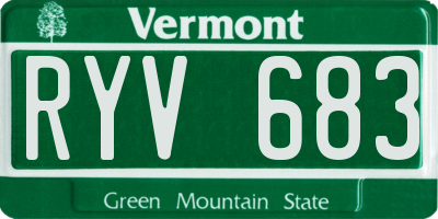 VT license plate RYV683