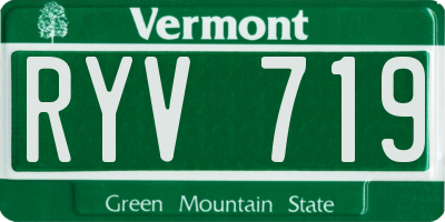 VT license plate RYV719