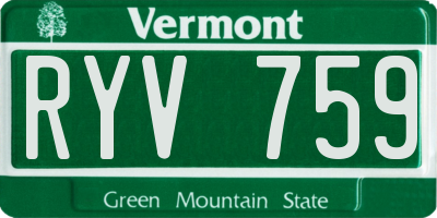 VT license plate RYV759