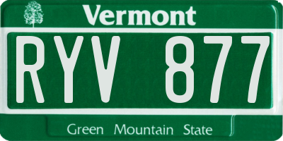 VT license plate RYV877