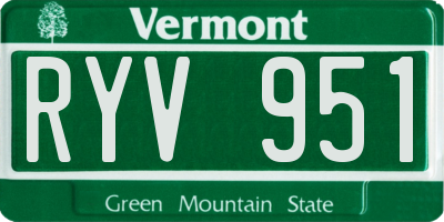 VT license plate RYV951