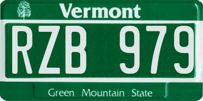 VT license plate RZB979