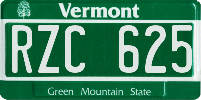VT license plate RZC625