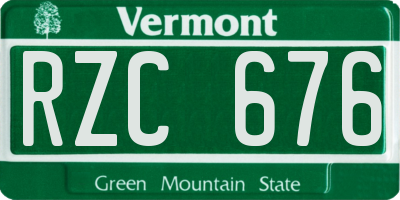 VT license plate RZC676