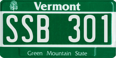 VT license plate SSB301