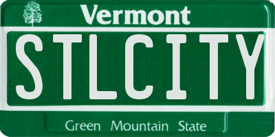 VT license plate STLCITY