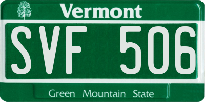 VT license plate SVF506