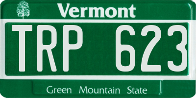 VT license plate TRP623