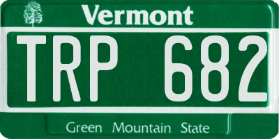 VT license plate TRP682