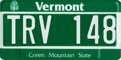 VT license plate TRV148