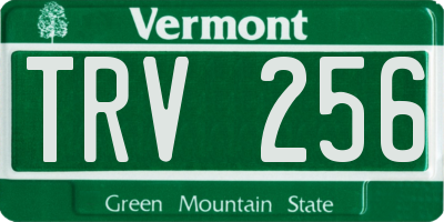 VT license plate TRV256