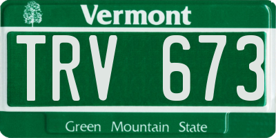 VT license plate TRV673