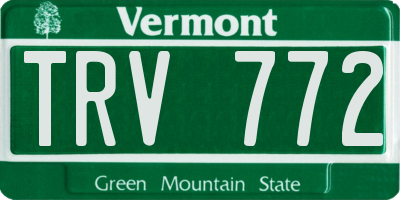 VT license plate TRV772