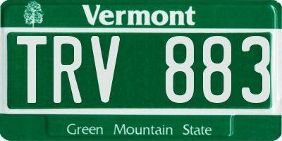 VT license plate TRV883