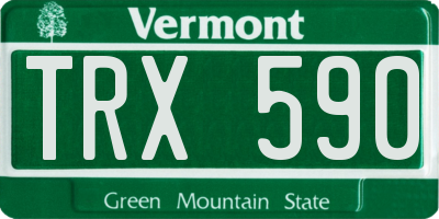 VT license plate TRX590